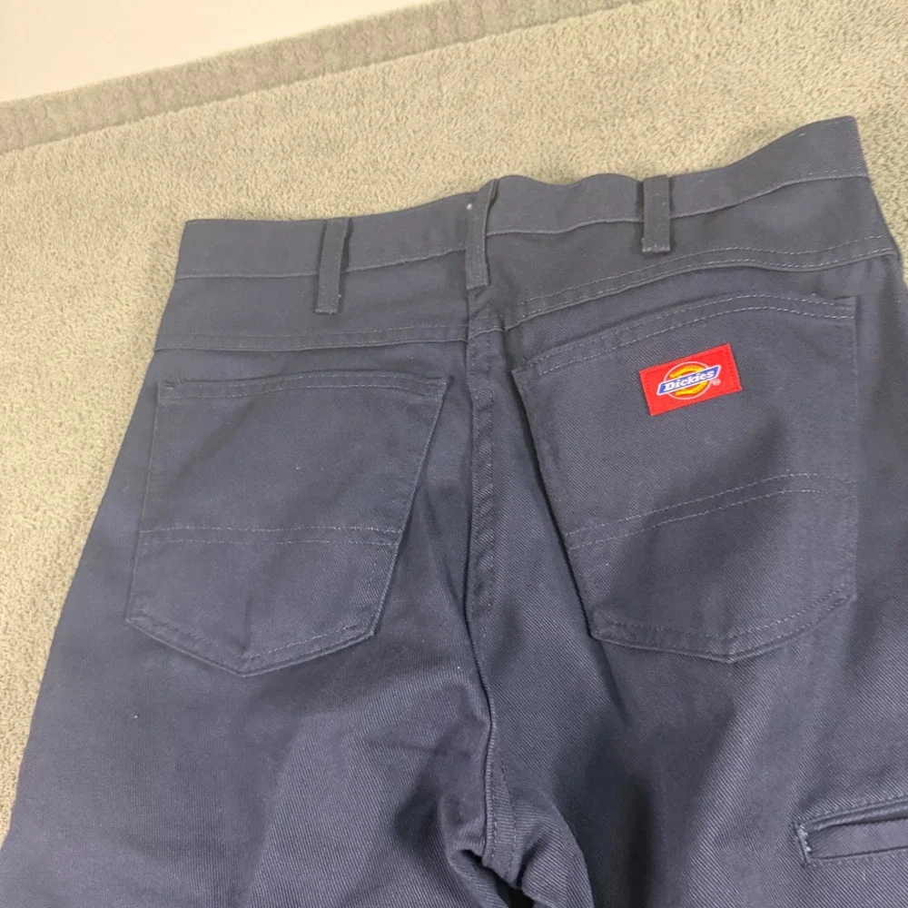 Dickies Mens Regular Fit Navy Blue Work Pants C798DN Straight Leg Twill 32 UL